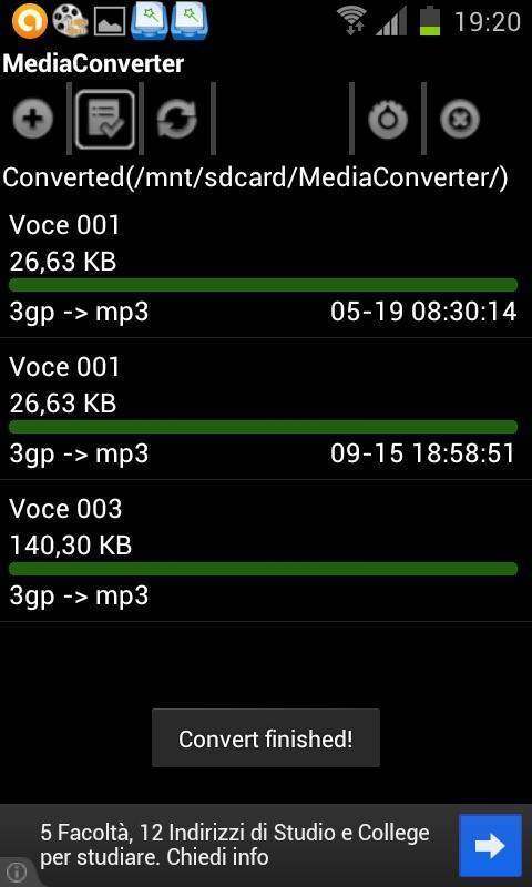Android - 3ga to mp3