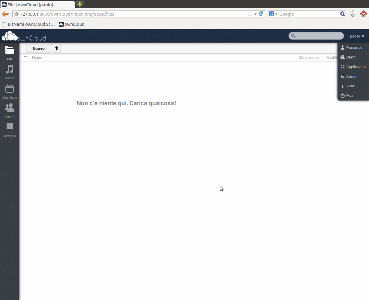 ownCloud home page